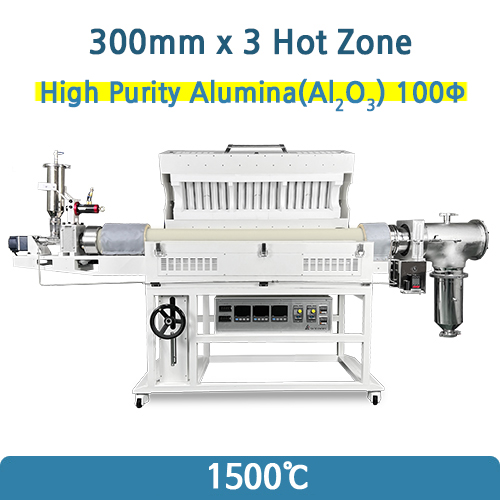 1500°C Rotary Kiln three heating zones with STS tube