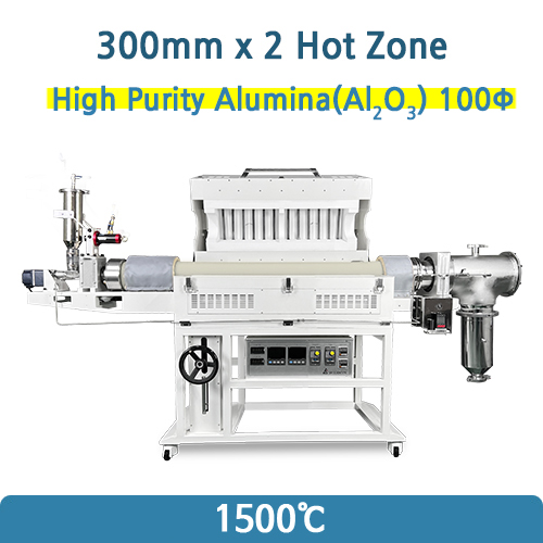 1500°C Rotary Kiln two heating zones with STS tube