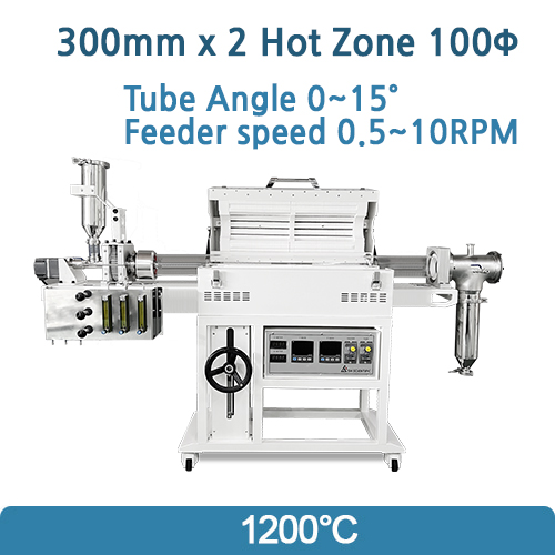 1200°C Rotary Kiln two heating zones